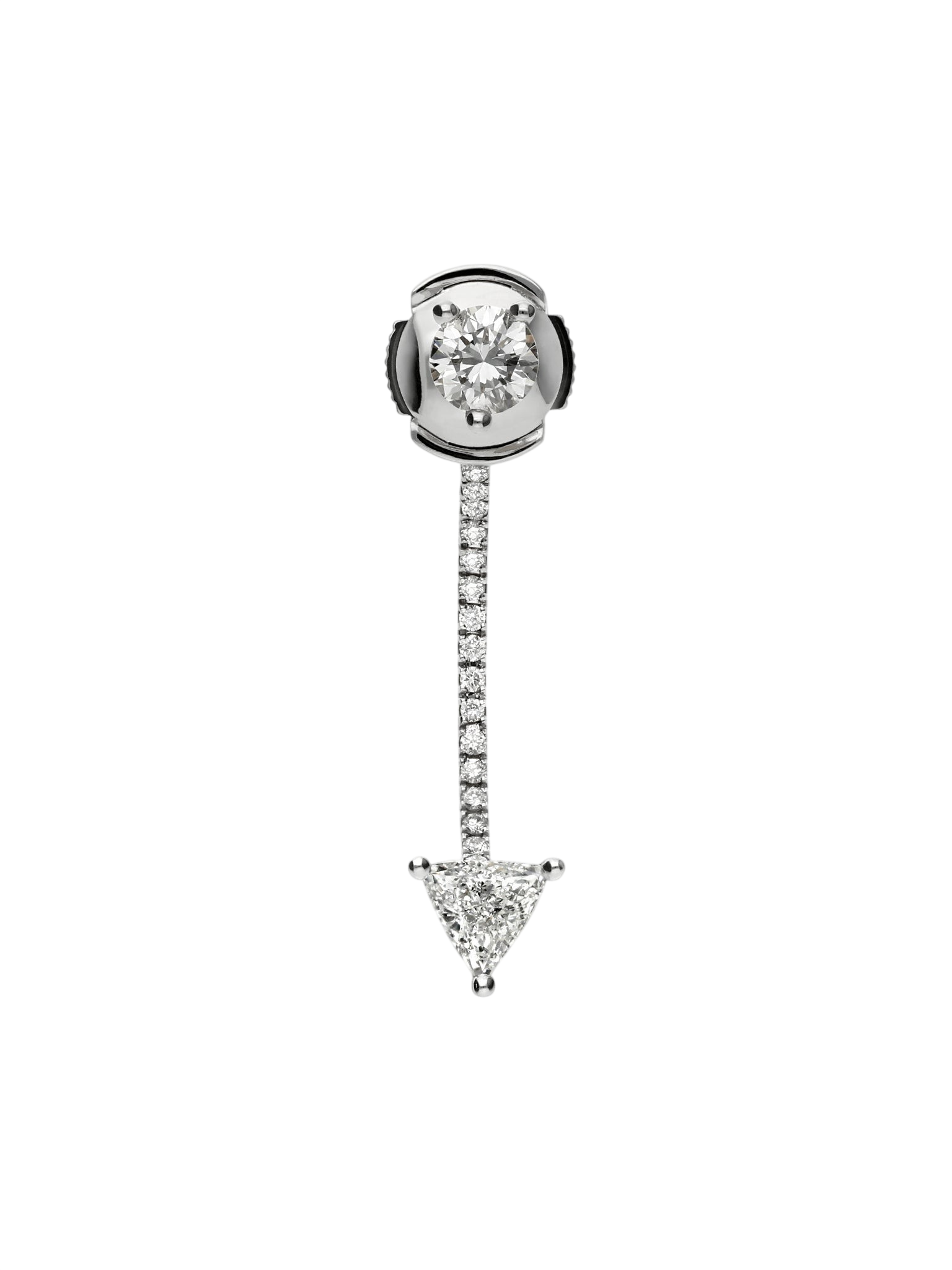 Dot & triangle piercing earring
